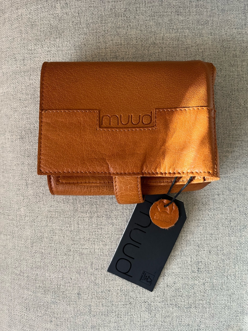 Muud Stockholm leather knitting needle storage case NWT